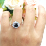 Art Deco Round Natural Floral Ring