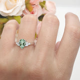 Art Deco Pear Teardrop Vintage Style Ring 