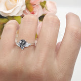Art Deco Pear Teardrop Vintage Style Ring 