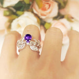 Teardrop Pear Leaf Style Ring