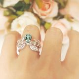 Teardrop Pear Leaf Style Ring