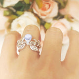 Teardrop Pear Leaf Style Ring
