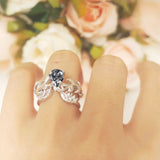 Teardrop Pear Leaf Style Ring