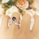 Teardrop Pear Leaf Style Ring