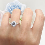 Art Deco Round Halo Vintage Ring