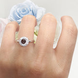 Art Deco Round Halo Vintage Ring