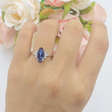 Art Deco Marquise Vintage Style Tapered Ring