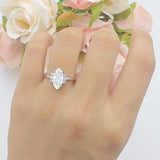 Art Deco Marquise Vintage Style Tapered Ring