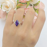 Art Deco Marquise Vintage Style Tapered Ring