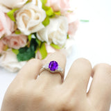 Vintage Style Oval Natural Stone Ring 