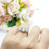 Vintage Style Oval Natural Stone Ring 