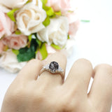 Vintage Style Oval Natural Stone Ring 
