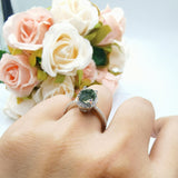 Vintage Style Oval Natural Stone Solitaire Ring