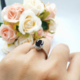 Vintage Style Oval Natural Stone Solitaire Ring