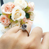 Vintage Style Oval Natural Stone Solitaire Ring