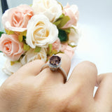 Vintage Style Oval Natural Stone Solitaire Ring