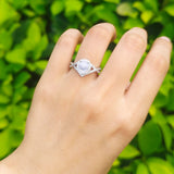 Art Deco Pear Infinity Twisted Ring  