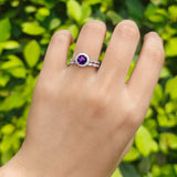 Two Piece Art Deco Halo Ring