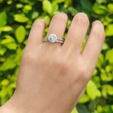 Two Piece Art Deco Halo Ring