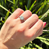 Art Deco Halo Floral Ring