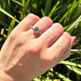 Art Deco Halo Floral Ring