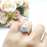 Art Deco Halo Engagement Ring