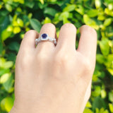 Vintage Round Natural Stone Beaded Ring