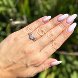 Vintage Style Round Natural Stone Trinity Ring