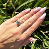 Two Piece Oval Natural Stone Vintage Style Ring