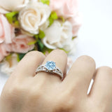 Vintage Style Round Natural Stone Ring