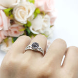 Vintage Style Round Natural Stone Ring