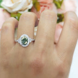 Oval Halo Vintage Style Statement Rings