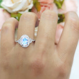 Oval Halo Vintage Style Statement Rings