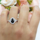 Oval Halo Vintage Style Statement Rings