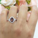 Oval Halo Vintage Style Statement Rings