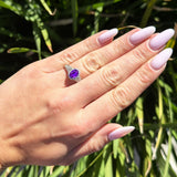 Vintage Style Oval Natural Stone Art Deco Ring