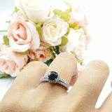 Two Piece Round Natural Stone Ring