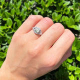 Art Deco Round Natural Stone Ring