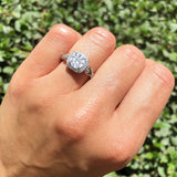 Art Deco Round Natural Stone Ring