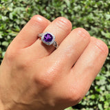 Art Deco Round Natural Stone Ring