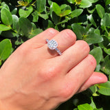 Vintage Style Round Natural Stone Wedding Ring