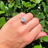 Vintage Style Round Natural Stone Wedding Ring