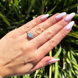 Vintage Style Round Natural Stone Wedding Ring