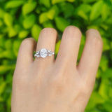 Art Deco Oval Trillium Ring