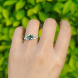 Art Deco Oval Trillium Ring