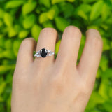 Art Deco Oval Trillium Ring