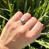 Two Piece Oval Solitaire Ring 