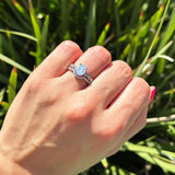 Two Piece Oval Solitaire Ring 