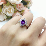 Two Piece Pear Teardrop Natural Stone Ring