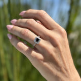 Princess Cut Halo Art Deco Gold Ring